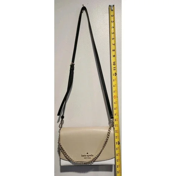 Kate Spade Carson Convertible Crossbody Bag Nimbus Warm Beige Multi - Picture 3 of 15